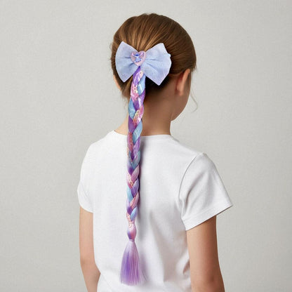 Coletero extensible Stitch Disney con lazo azul y trenza multicolor - 3