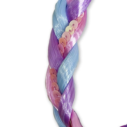 Coletero extensible Stitch Disney con lazo azul y trenza multicolor - 4