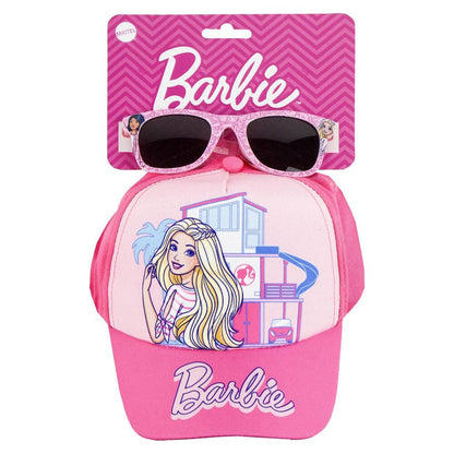 Set Barbie con gorra rosa y gafas de sol a juego
