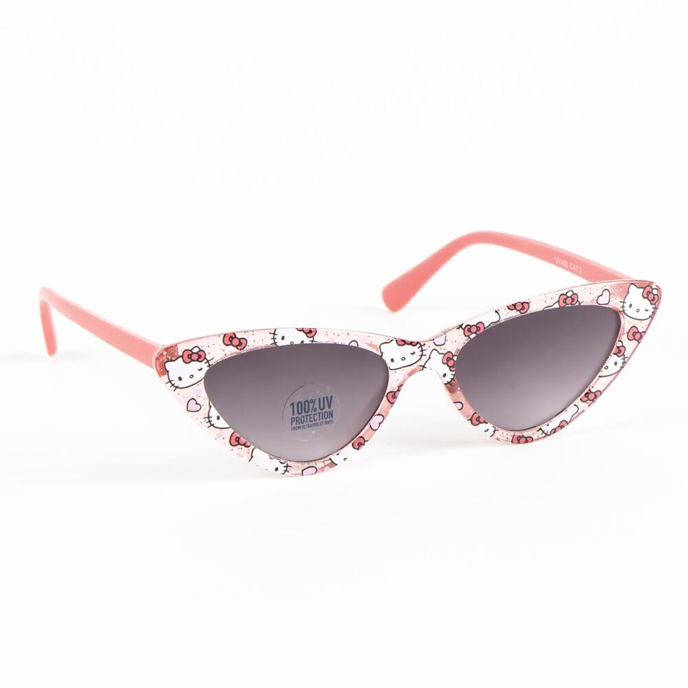 Set de belleza Hello Kitty con gafas de sol rosas, pinzas y coleteros - 2