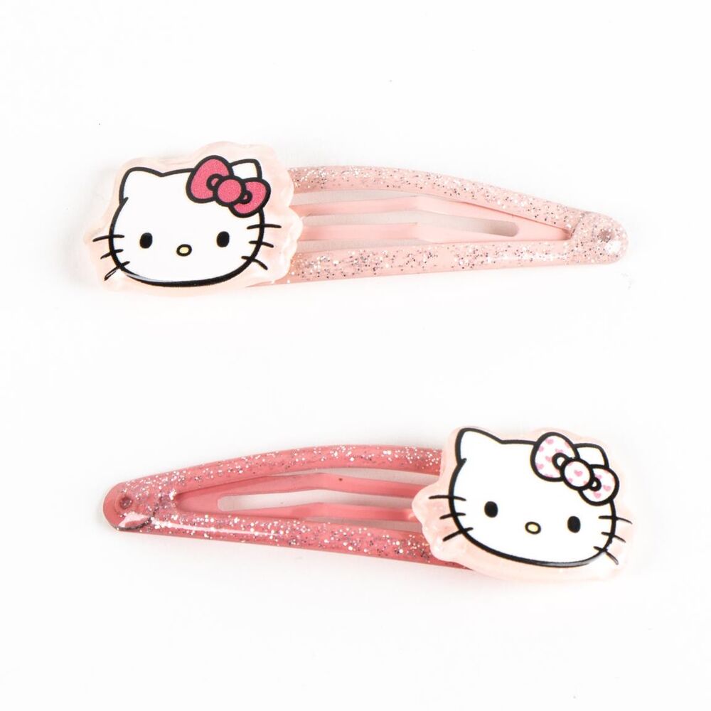 Set de belleza Hello Kitty con gafas de sol rosas, pinzas y coleteros - 4
