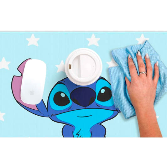 Alfombrilla gaming de Stitch Disney azul con estrellas blancas - 2