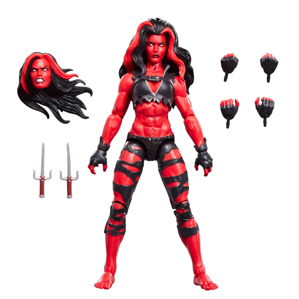Figura articulada Red She-Hulk Marvel Legends con accesorios - 2