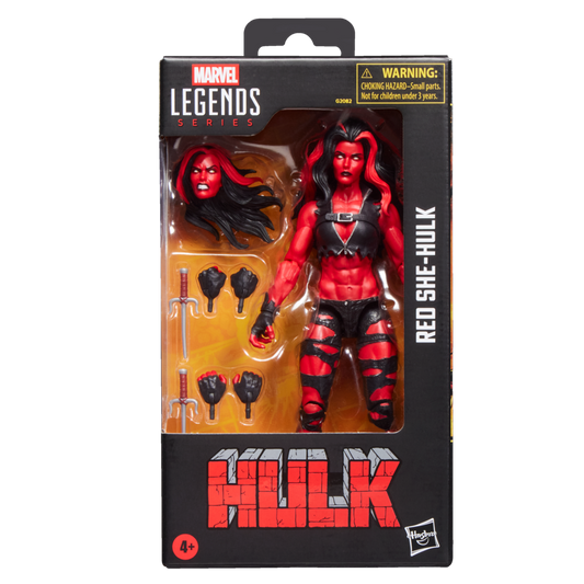 Figura articulada Red She-Hulk Marvel Legends con accesorios