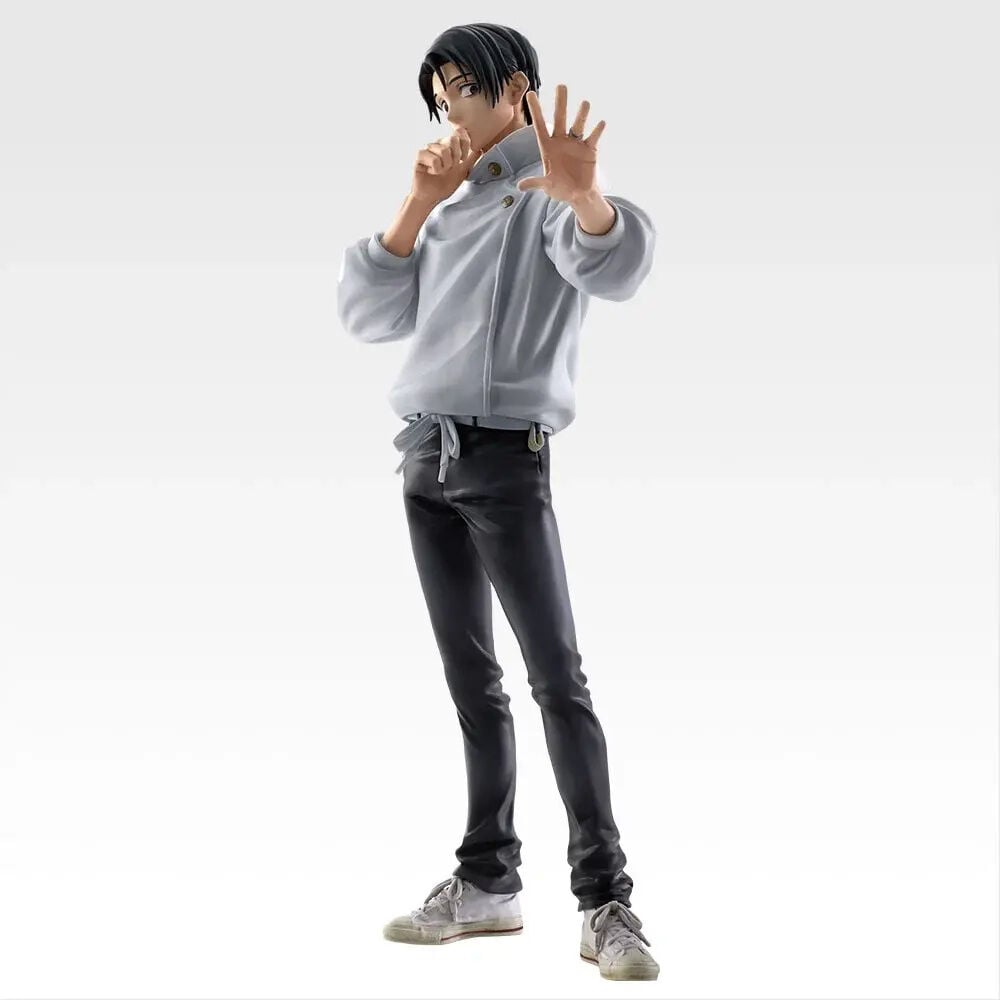 Figura Ichibansho de Yuta Okkotsu de Jujutsu Kaisen con chaqueta gris
