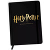 Cuaderno negro Harry Potter con logotipo dorado