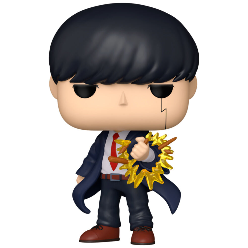 Figura Funko POP! de Mash Burnedead de Mashle con efecto de energía amarilla