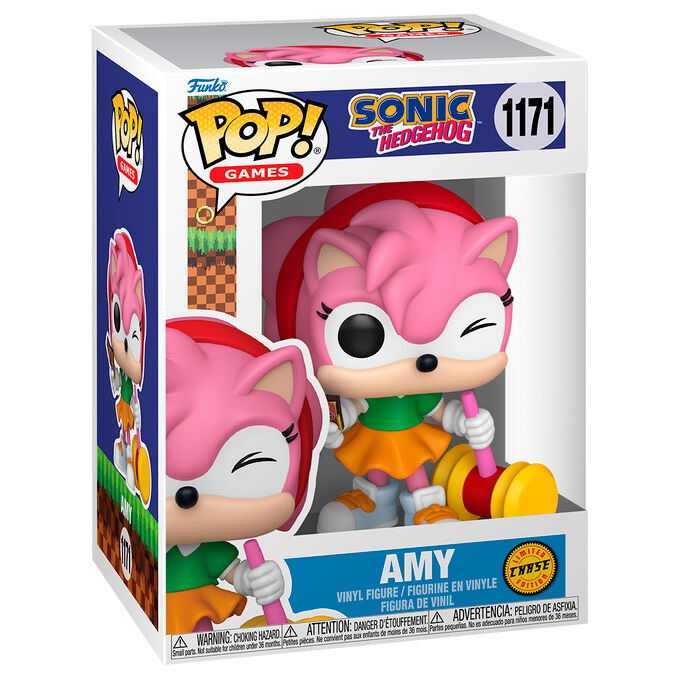 Figura Funko POP Amy Chase de Sonic The Hedgehog en caja