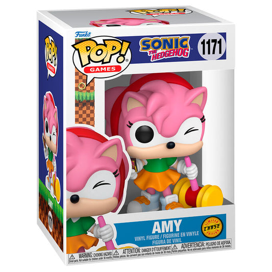 Figura Funko POP Amy Chase de Sonic The Hedgehog en caja