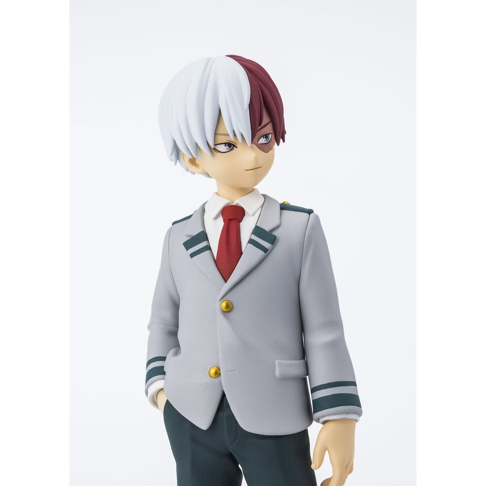 Figura Adokenette de Shoto Todoroki con uniforme escolar y base amarilla - 2