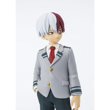 Figura Adokenette de Shoto Todoroki con uniforme escolar y base amarilla - 2