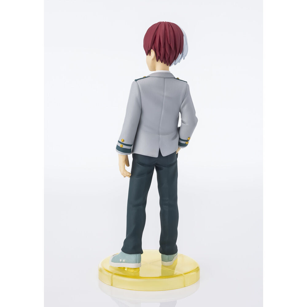 Figura Adokenette de Shoto Todoroki con uniforme escolar y base amarilla - 4