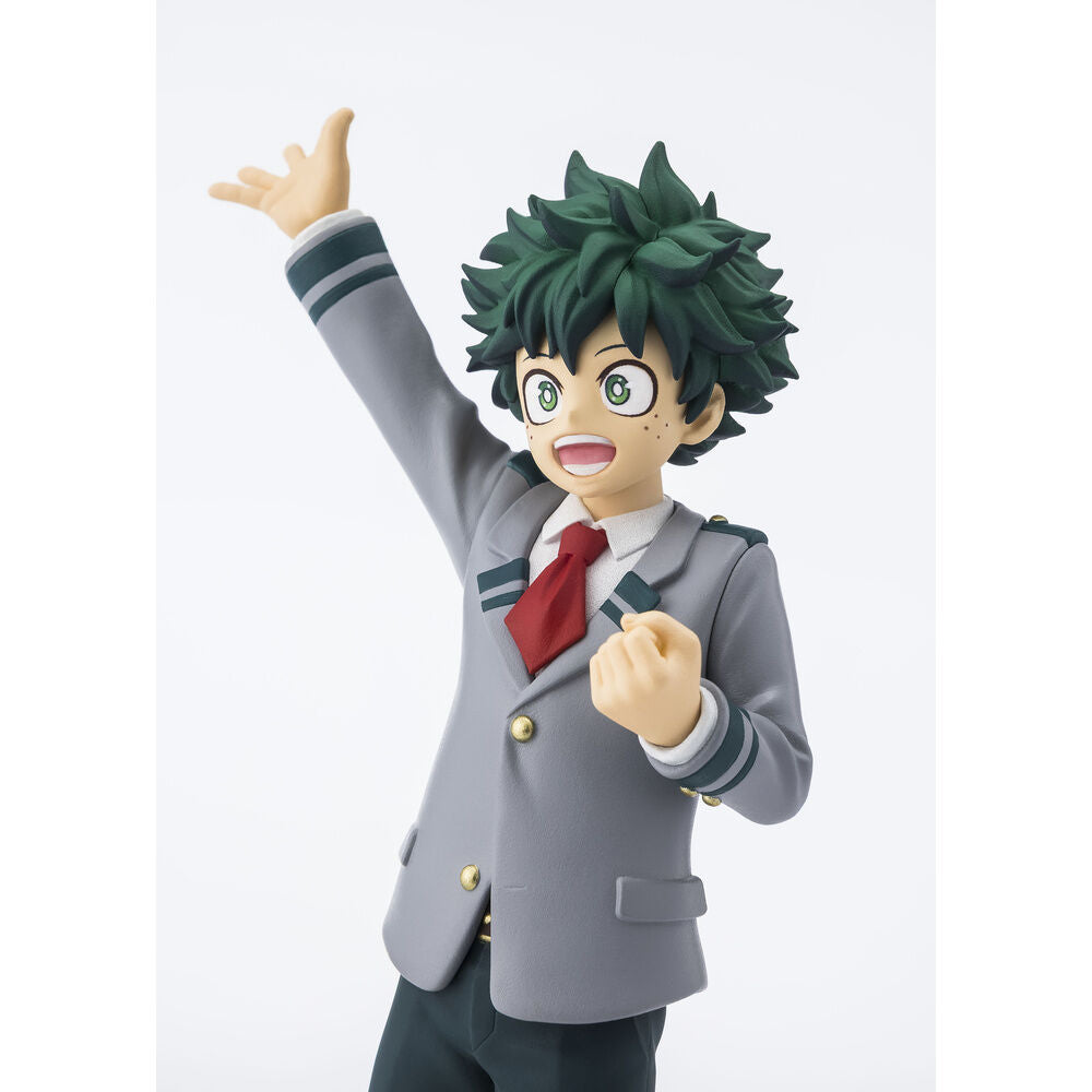Figura Adokenette de Izuku Midoriya con uniforme escolar y base amarilla - 2