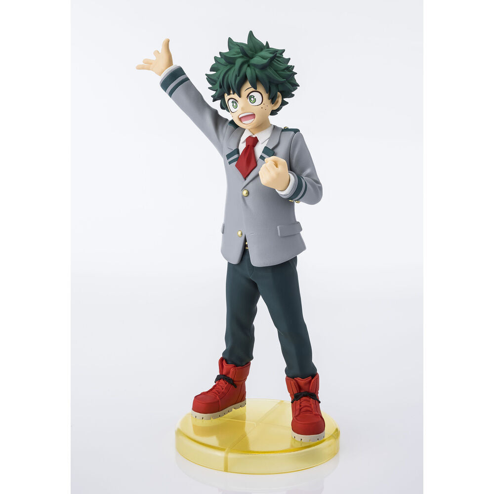 Figura Adokenette de Izuku Midoriya con uniforme escolar y base amarilla - 4