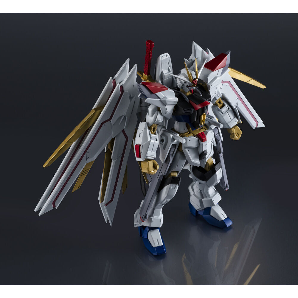 Figura Mighty Strike Freedom Gundam Universe de 15 cm con alas blancas y detalles dorados - 2