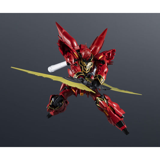 Figura MSN-06S Sinanju Gundam Universe roja con escudo y arma larga - 3