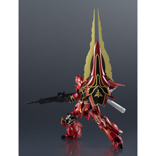 Figura MSN-06S Sinanju Gundam Universe roja con escudo y arma larga - 5