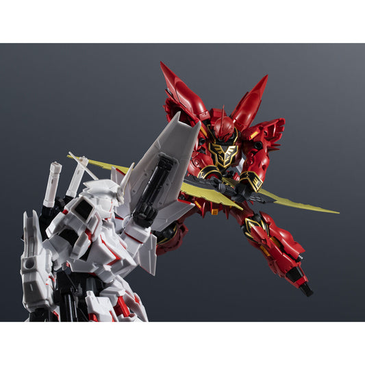 Figura MSN-06S Sinanju Gundam Universe roja con escudo y arma larga - 6