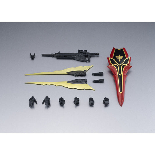 Figura MSN-06S Sinanju Gundam Universe roja con escudo y arma larga - 8