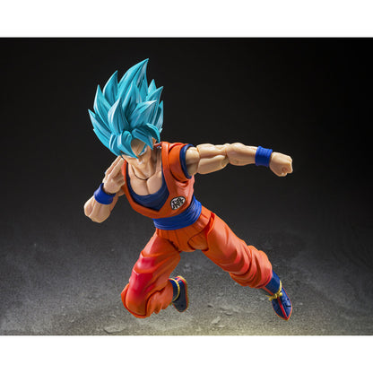 Figura S.H.Figuarts de Son Goku Blue con uniforme naranja y cabello azul - 4