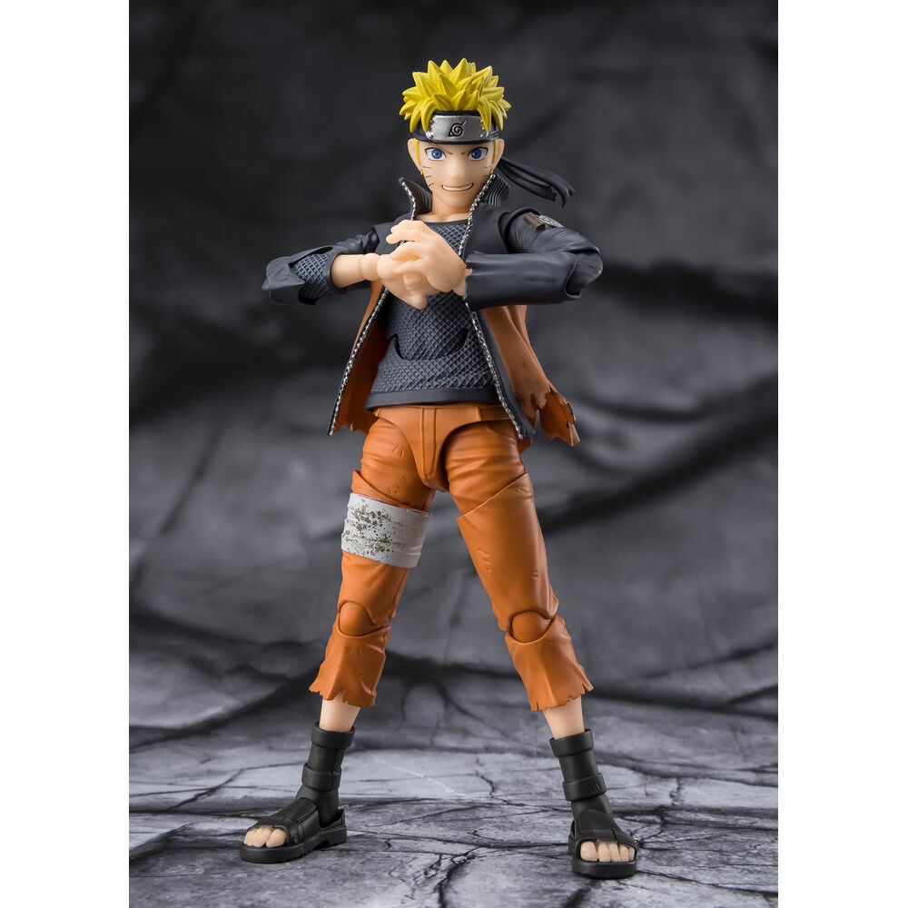 Figura S.H.Figuarts de Naruto Uzumaki con atuendo naranja y negro