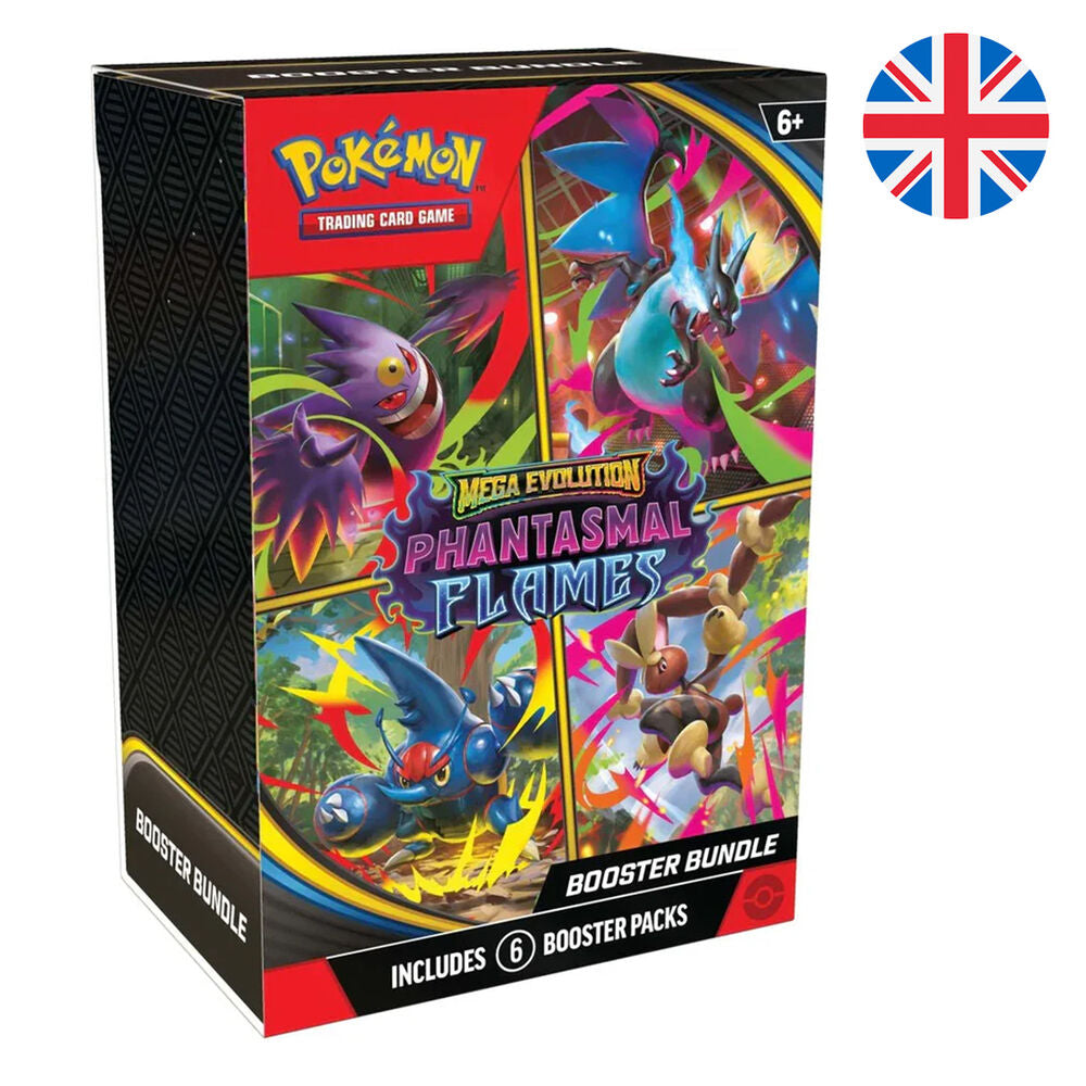 Booster Bundle Pokémon TCG Fuegos Fantasmales en inglés con 6 sobres