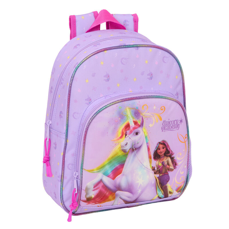Mochila lila SAFTA Unicorn Academy con unicornio