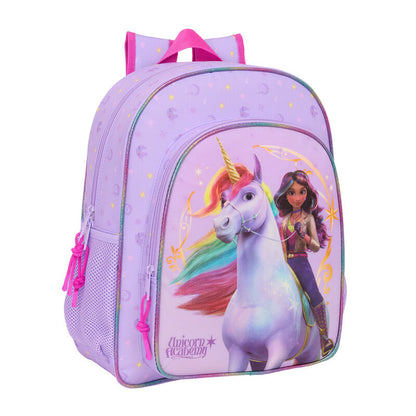 Mochila lila Unicorn Academy con unicornio y personaje