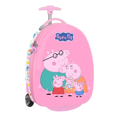 Maleta trolley infantil rosa de Peppa Pig con dos ruedas