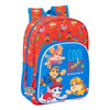 Mochila SAFTA Paw Patrol roja y azul con bolsillo frontal
