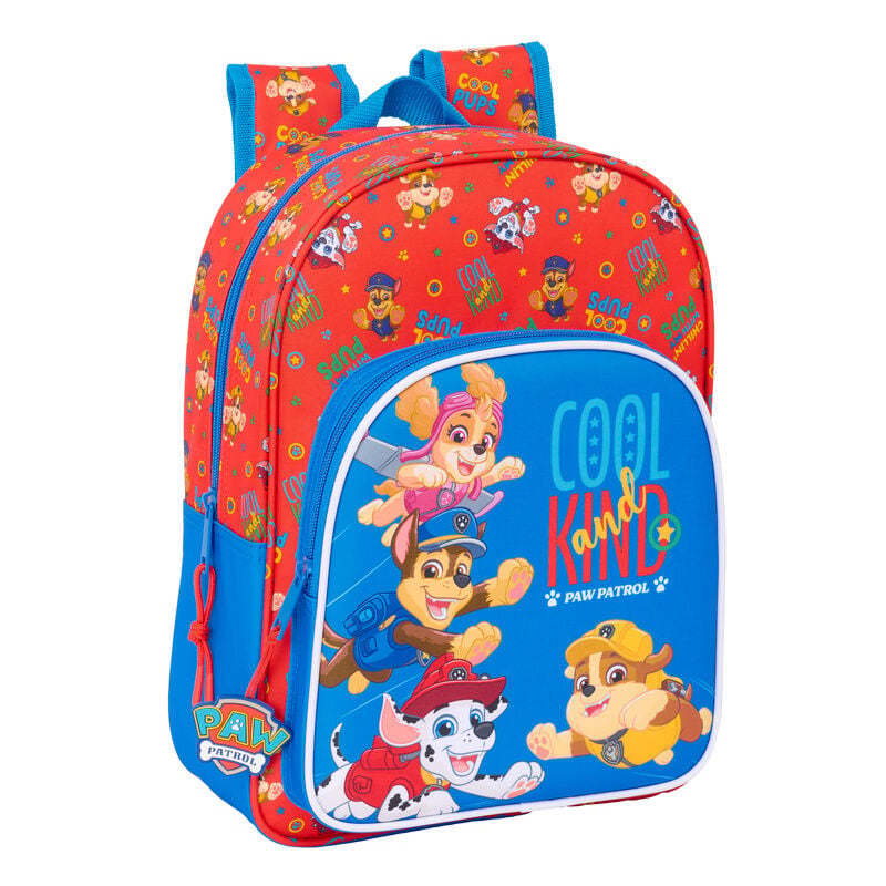 Mochila SAFTA Paw Patrol roja y azul con bolsillo frontal