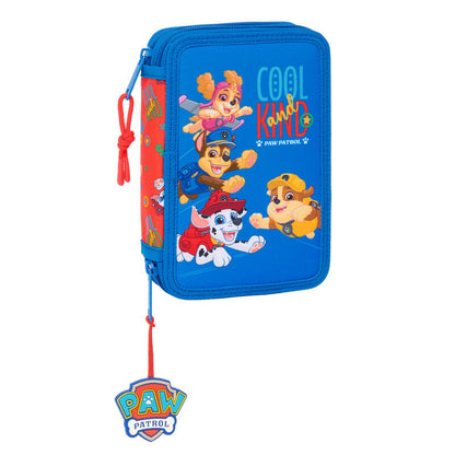 Plumier doble azul Paw Patrol de 29 piezas con dos compartimentos