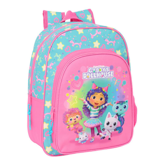 Mochila Confetti de La Casa de Muñecas de Gabby en turquesa y rosa