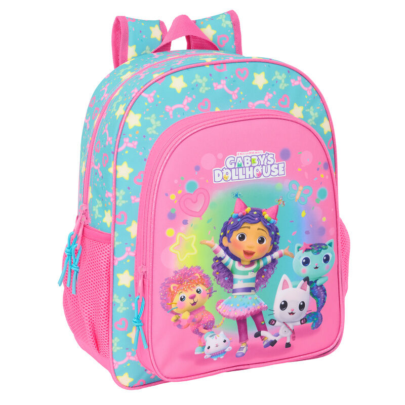 Mochila Confetti de La Casa de Muñecas de Gabby en turquesa y rosa