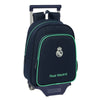 Trolley mochila SAFTA del Real Madrid azul marino con detalles verdes