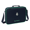 Cartera extraescolares Real Madrid azul marino con ribete verde