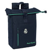 Mochila azul marino Real Madrid 2ª Equipación 25/26 con escudo y detalles verdes