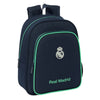 Mochila azul marino Real Madrid SAFTA con detalles verdes