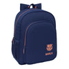 Mochila azul marino del F.C. Barcelona con detalles naranjas
