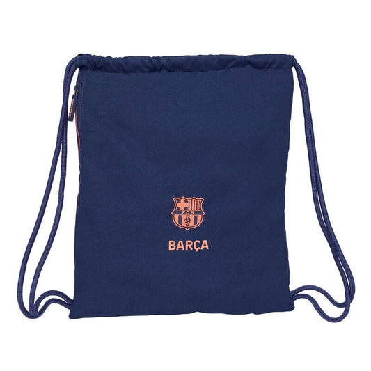 Saco azul marino F.C. Barcelona con escudo Barça y cordones