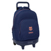 Trolley mochila SAFTA del F.C. Barcelona azul marino con ruedas