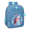 Mochila Frozen Disney azul con Anna y Elsa