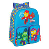 Mochila azul de Iron Man Marvel con dos bolsillos frontales