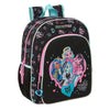 Mochila Monster High SAFTA negra con estampado de personajes