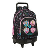 Mochila trolley Monster High SAFTA negra y rosa con personajes