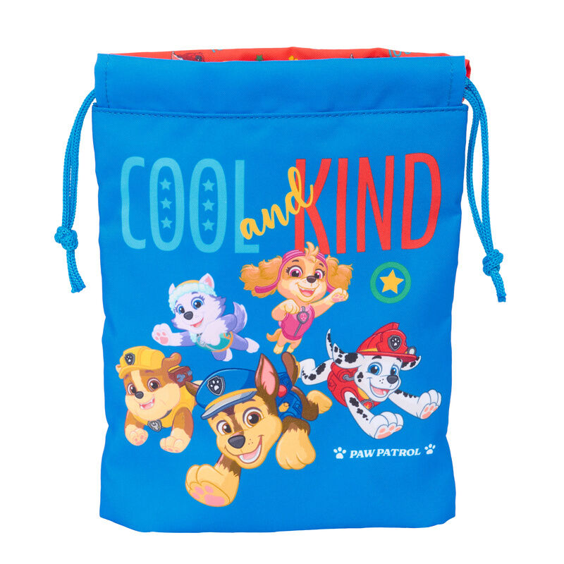 Saco de merienda azul SAFTA Paw Patrol con cierre de cordón