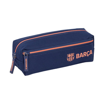 Portatodo triple azul marino del F.C. Barcelona con detalles naranjas