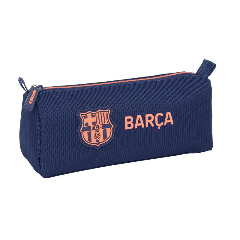 Portatodo azul marino del F.C. Barcelona con escudo y logo Barça