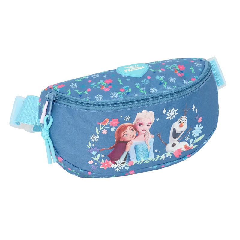 Riñonera azul Frozen Disney con Anna, Elsa y Olaf