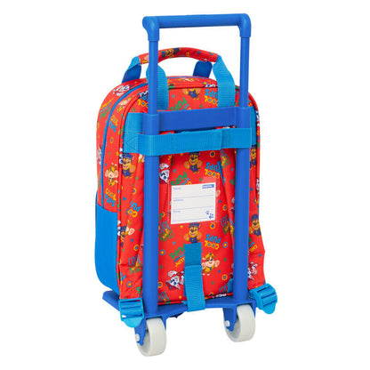 Trolley escolar rojo y azul de Paw Patrol con mochila extraíble - 2